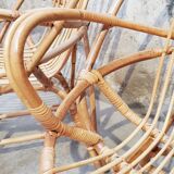 Pair of vintage rattan armchairs