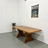 Savoyard monastery table in solid pine, circa 1970