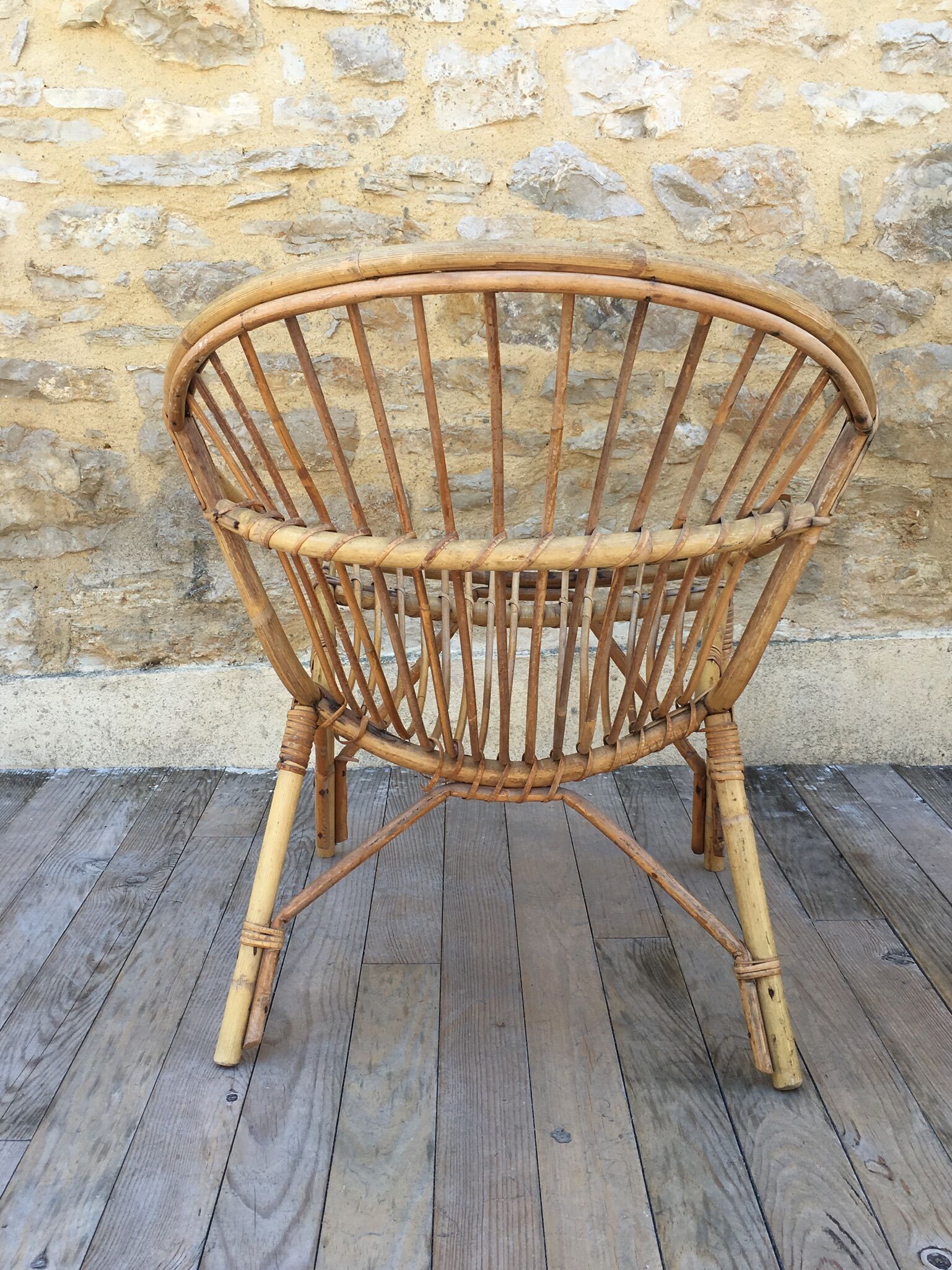 Rattan basket chair