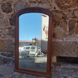 Mirror beveled mirror wooden frame