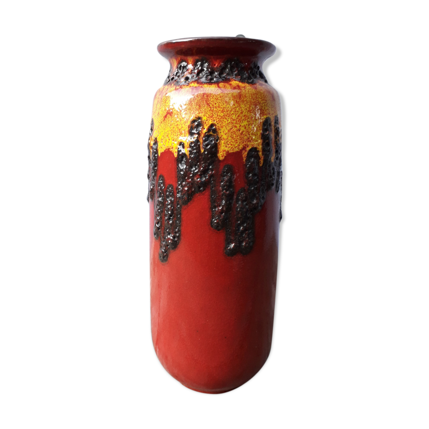 Vase W.Germany in red