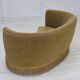 1970s, Danish 2-seater "Banana" sofa, green furniture velour.