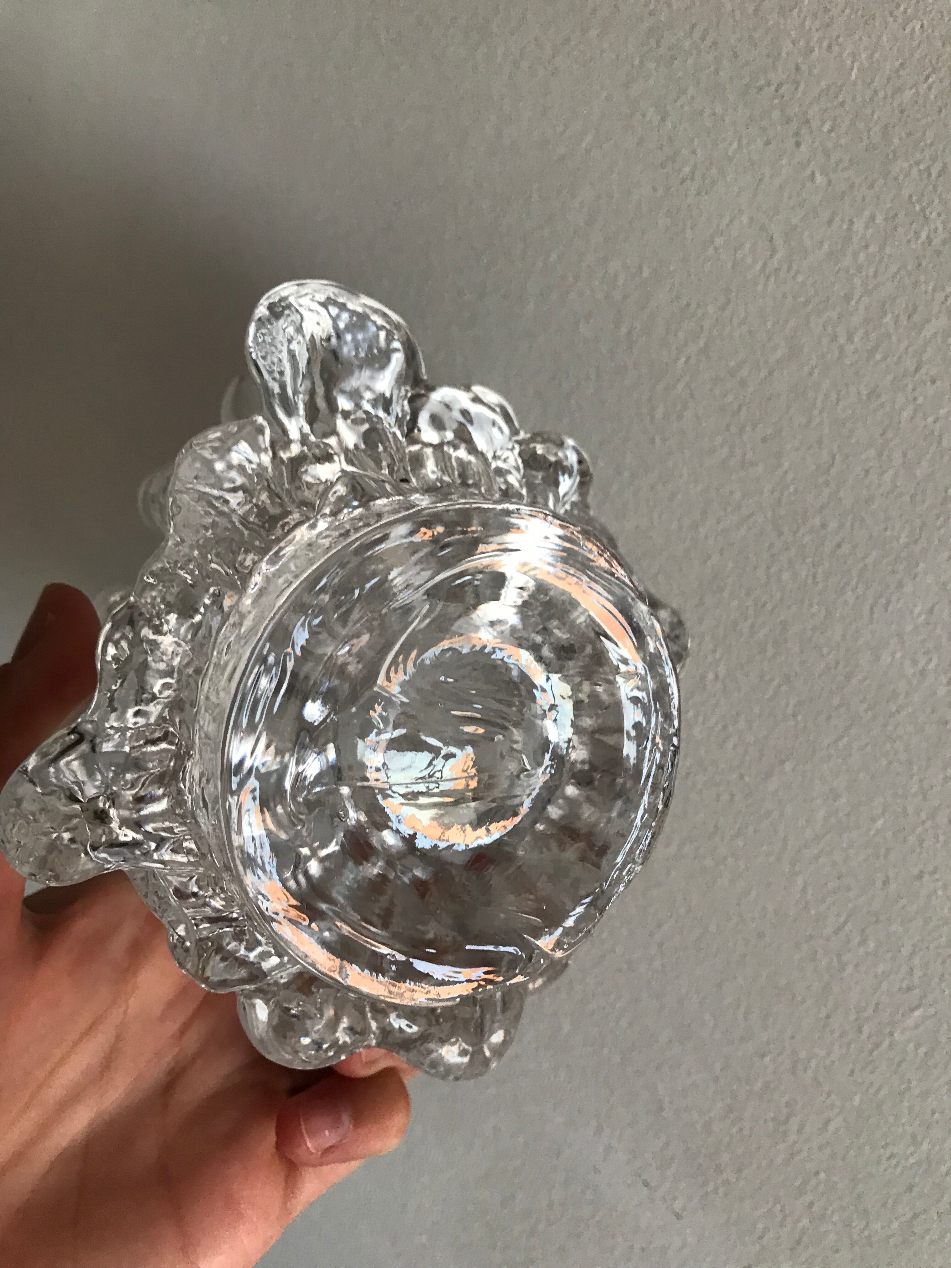 Kosta Boda's Scandinavian vintage glass candlestick