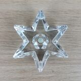 Bougeoir etoile en verre cristallerie lorraine