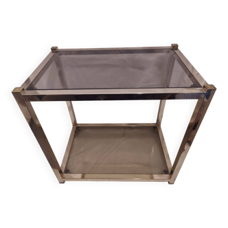 Hollywood Regency style side table, in the style of Dewulf for Belgo Chrom