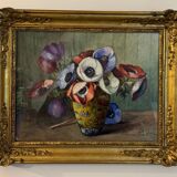 Still life with anemones, signed early 20th century