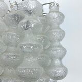 Pair of Mid-Century Murano Bubble Glass chandeliers. Italy 1960s
