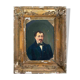 Raw attic: Painting "Portrait of a man with a bow tie" signed Cosson XIX°