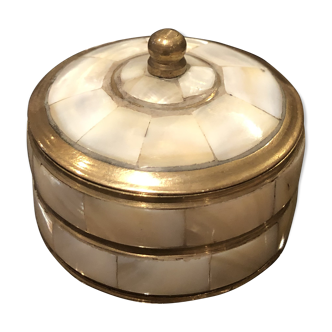 Brass and mother-of-pearl box