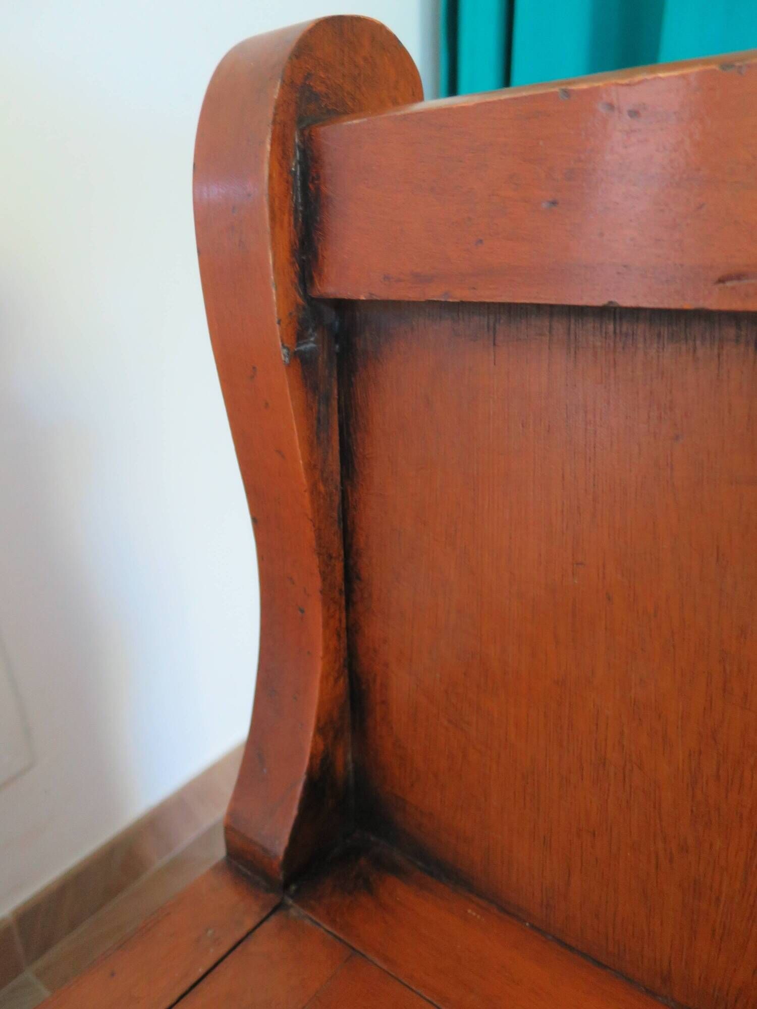 Rare entrance bench - Old chest bench - toy chest - oak color