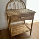 Vintage bamboo bedside table