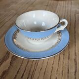 Blue earthenware coffee set