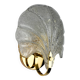 Shell wall light, frosted Murano glass, Italy, 1980s