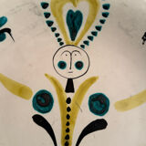 Plates and dish signed by Roger Capron, Vallauris.