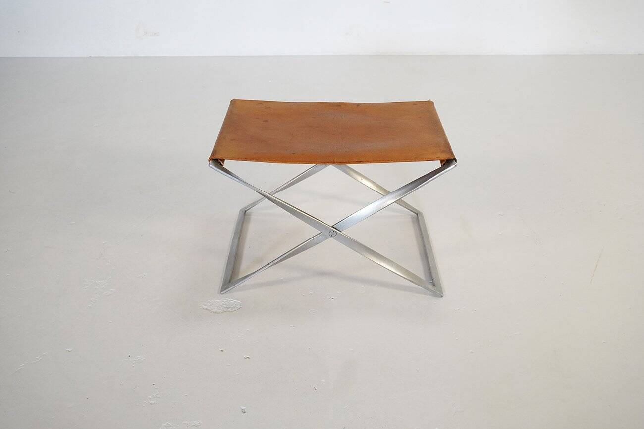 Pk91 Folding Stool by Poul Kjaerholm for E. Kold Christensen, Denmark, 1960s