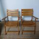 Lot de 2 fauteuils pliants vintage en bois