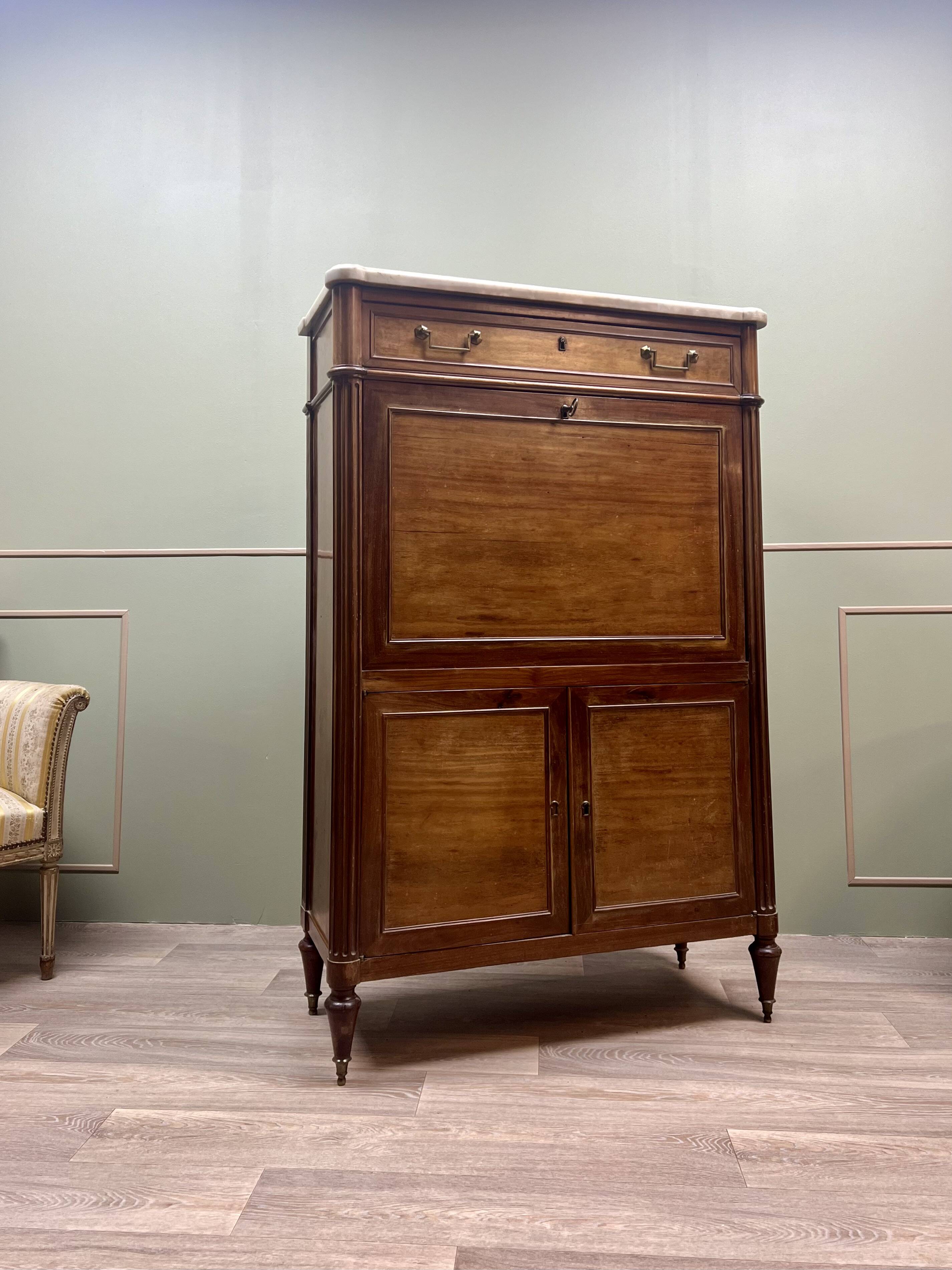 Mahogany Secretary Louis XVI XVIII Eme Century