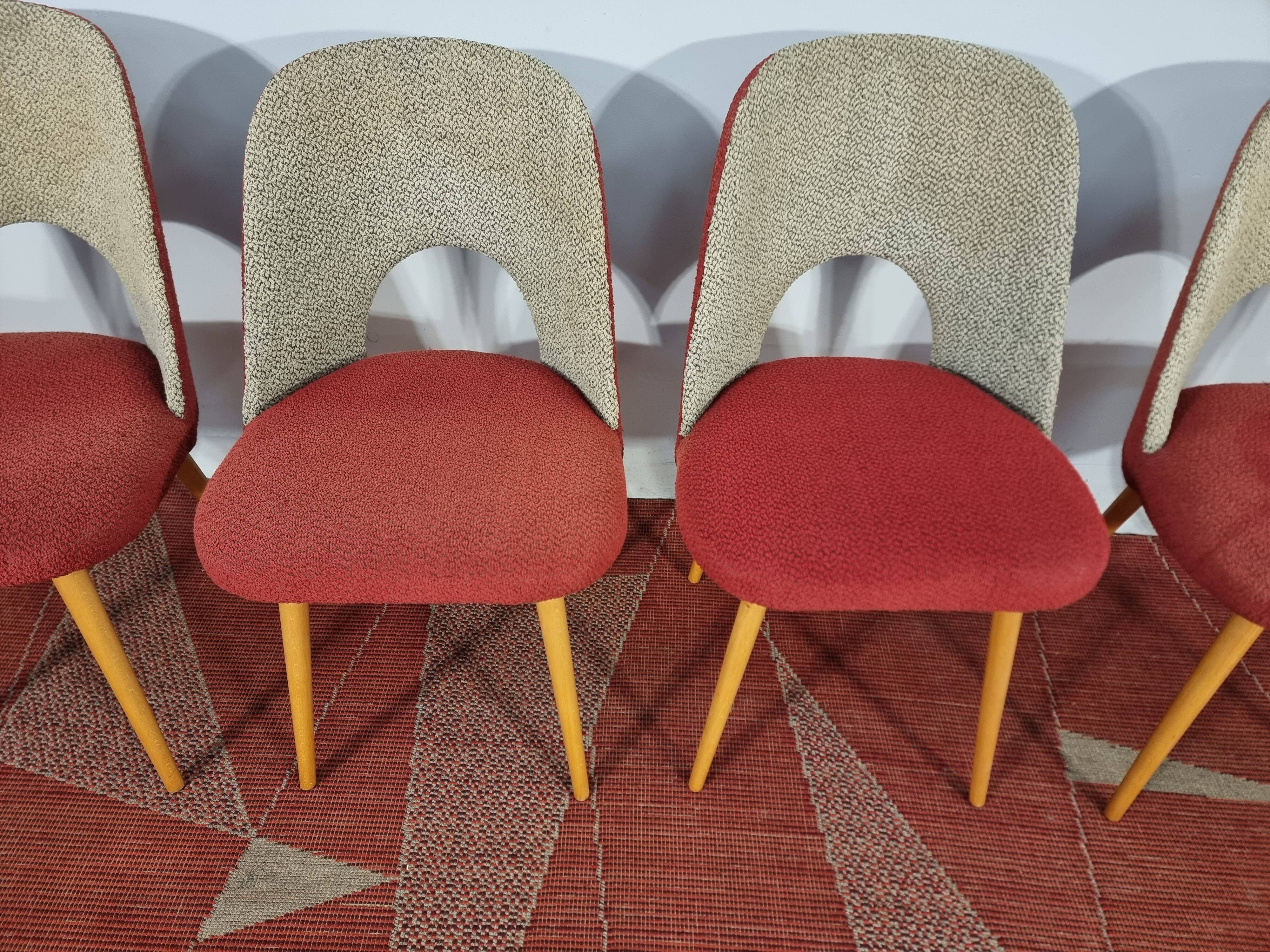 Dining Table and Chairs, 1960s, Set of 5