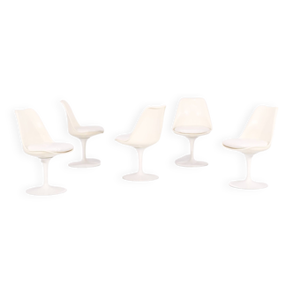 Set of "Tulip" model chairs by Eero Saarinen for Knoll International, USA 1957.