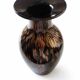 Italian vase in blown black glass & copper aventurine – 1960s