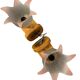 Pair of glass flower pine wall lights