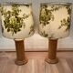 Pair of large pine lamps 1960 "scandinavian design".