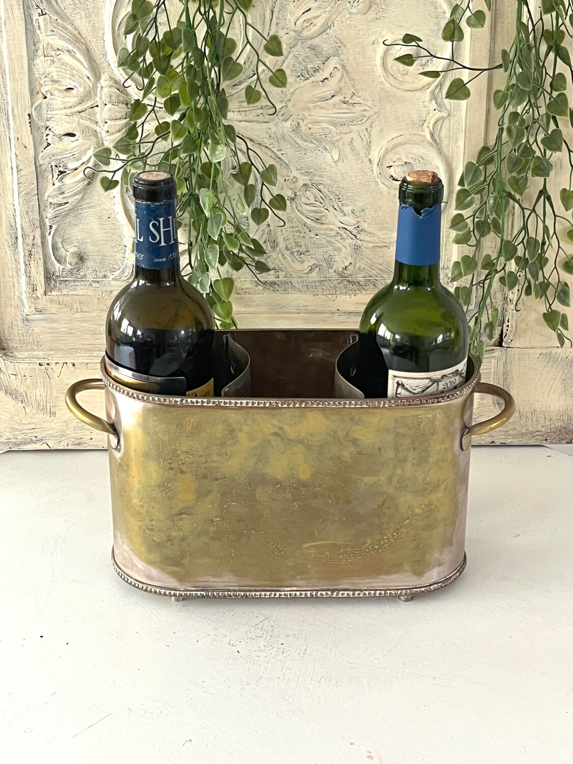 Sheffield style champagne bucket multiple bottles silver plated