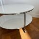 IKEA white glass coffee table by Ehlen Johansson, 1980s