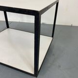 Mid-Century White Laminate and Black Steel Rolling End / Side Table by George Nelson for Herman Miller, 1950s