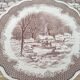 Set of 12 Swiss Landscape HE dinner plates with brown winter decor