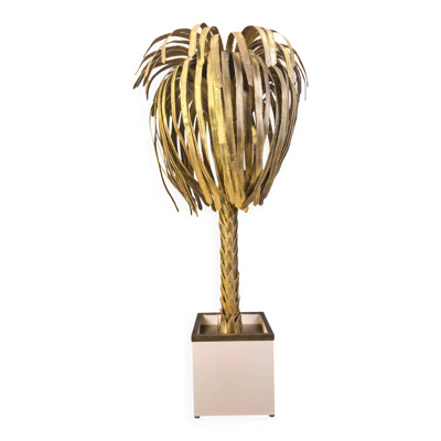 Lampadaire en laiton en forme de palmier par Maison Jansen, années 1970.