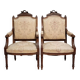 Pair of finely carved armchairs in the Louis XVI style