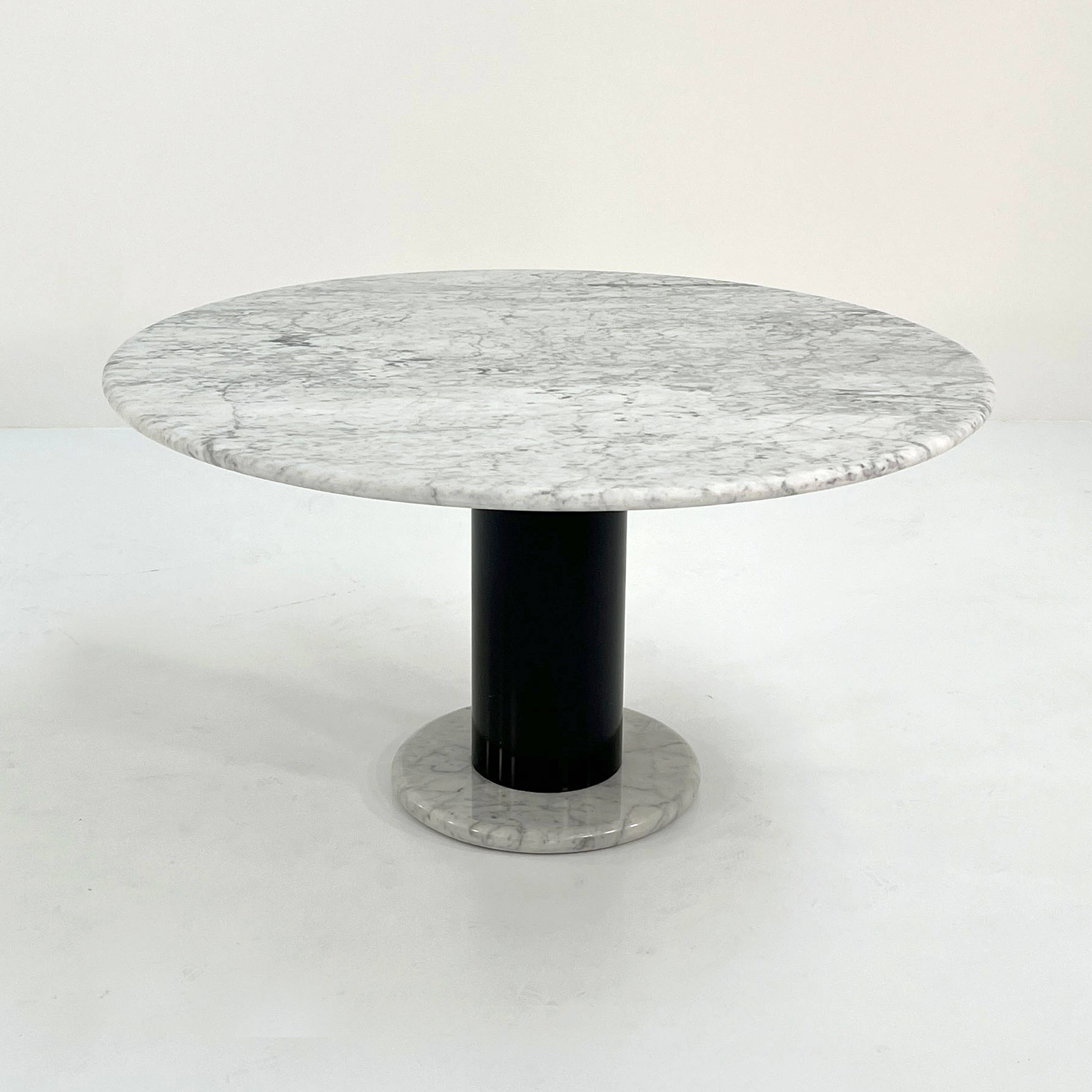 120cm Loto Rosso Marble Dining Table by Ettore Sottsass for Poltrono