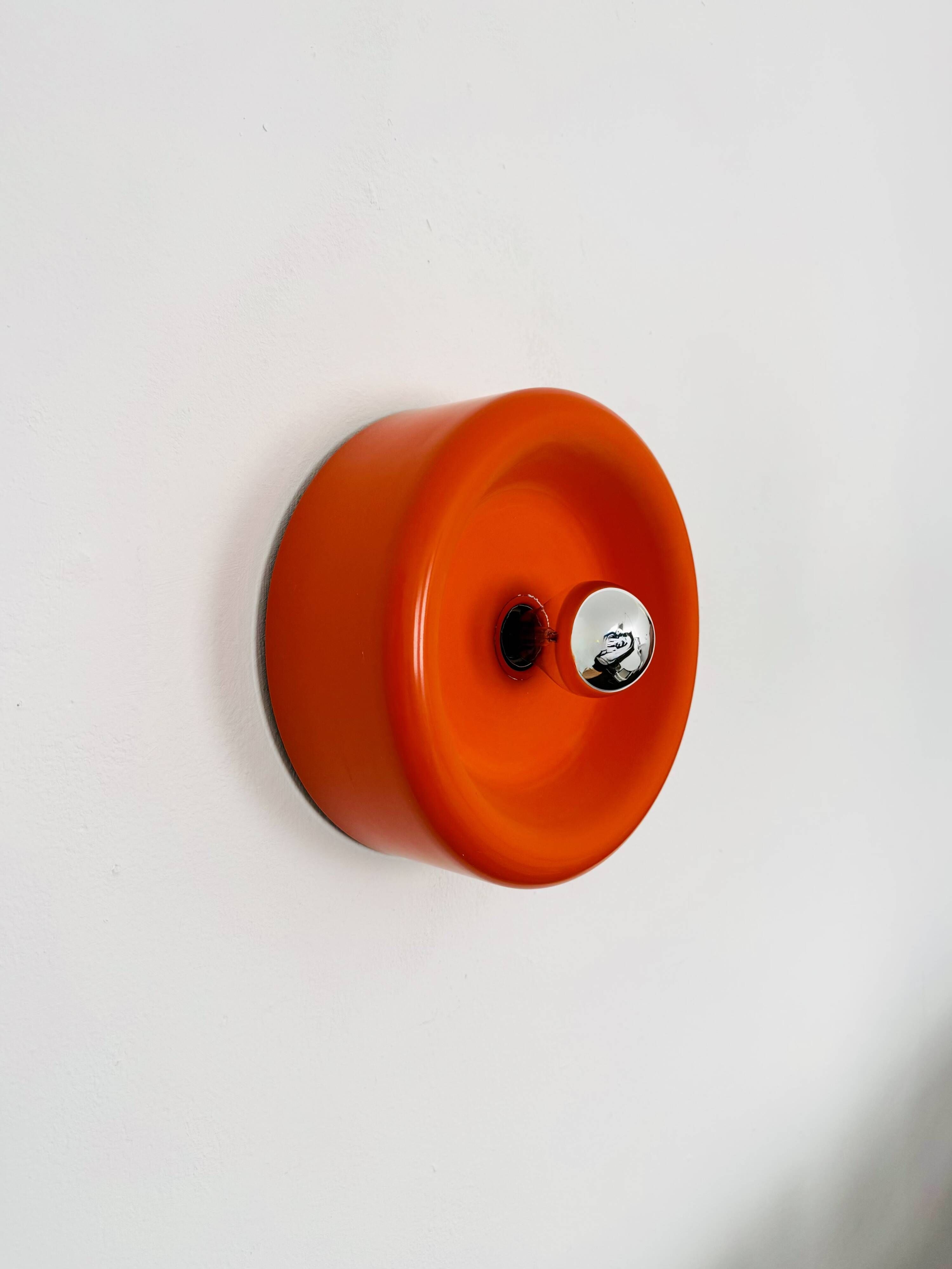 Set of 3 1970s XL Ufo Wall or Ceiling Lamps from Staff