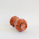 Enamelled terracotta vase