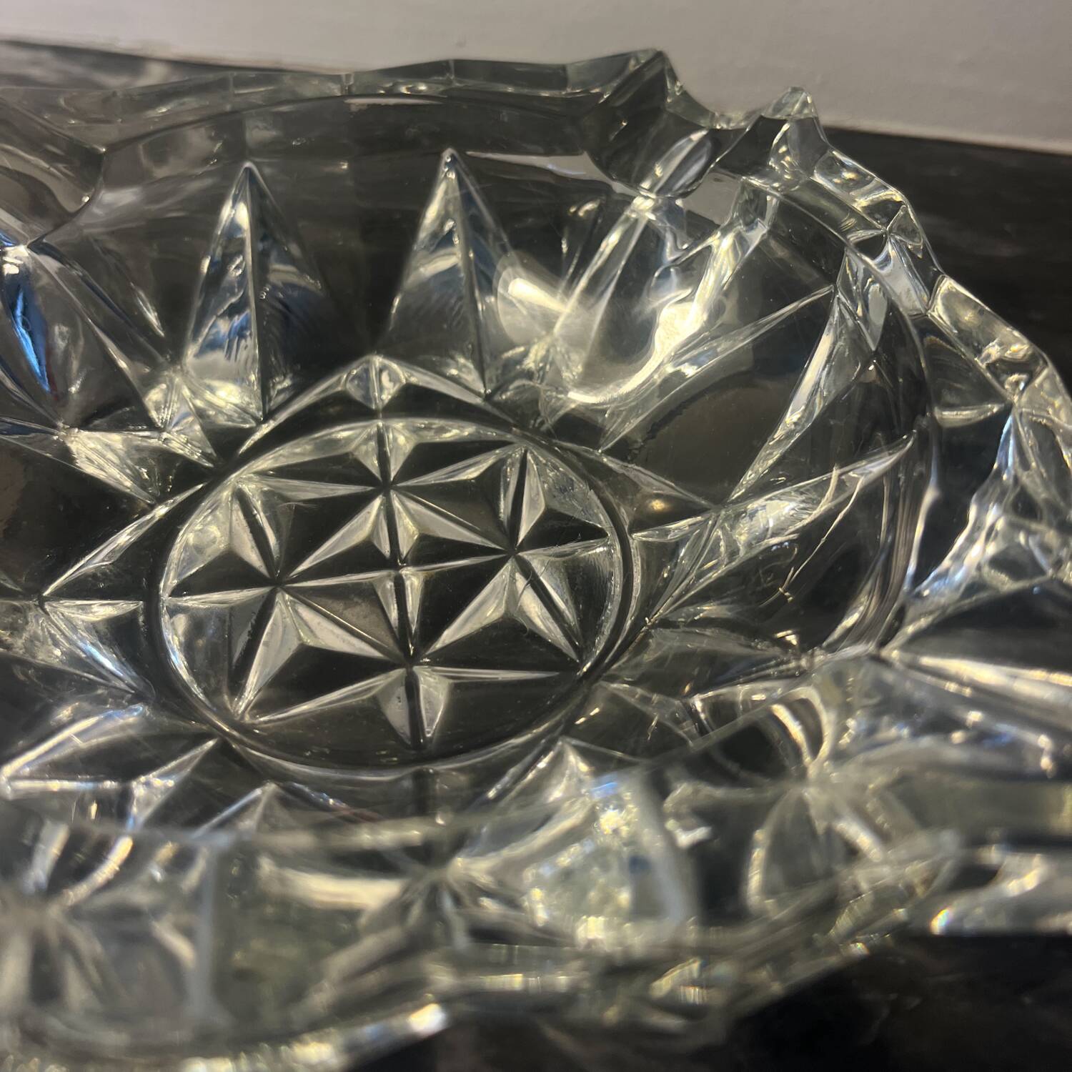 Large crystal ashtray