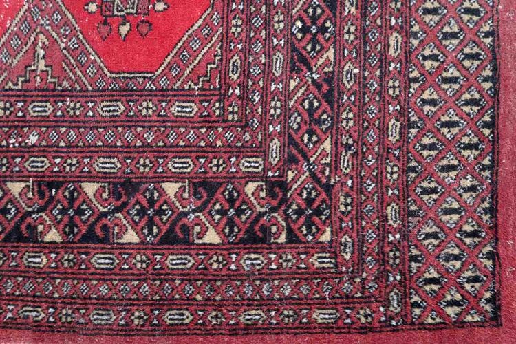 Tapis vintage Ouzbek Bukhara fait main 94cm x 163cm 1970s