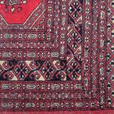Handmade vintage rug Uzbek Bukhara 94cm x 163cm 1970s