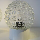 Pair of glass ceiling lamp