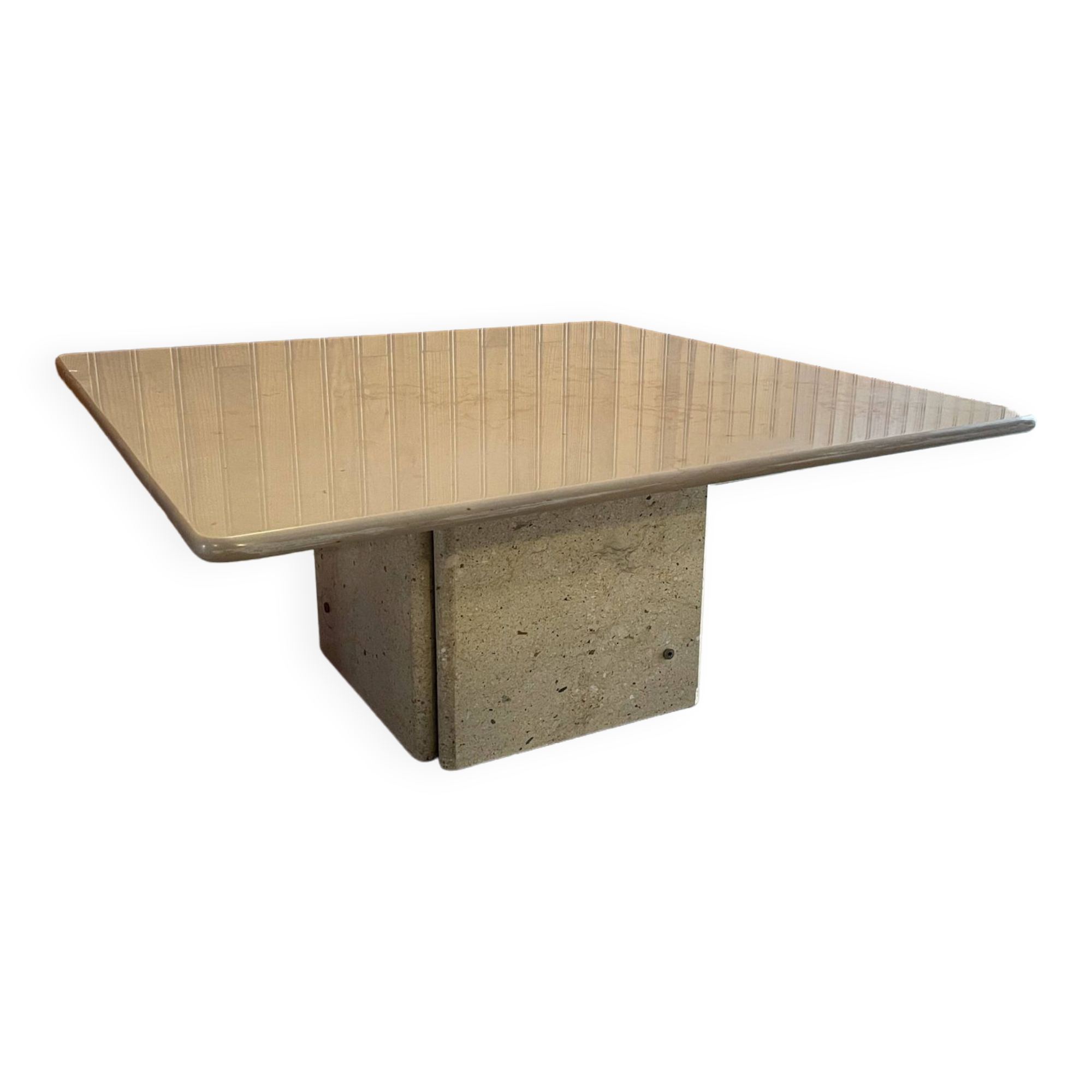 Travertine coffee table 1980