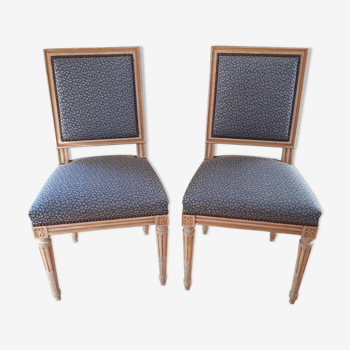 Deux chaises Louis XVI style Jacob début 20ème
