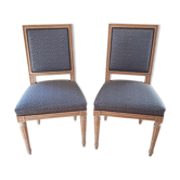 Two Louis XVI Jacob style chairs early 20th