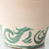 Spanish Revival Ceramic Table Lamp from Granada, New Green Silk Shade