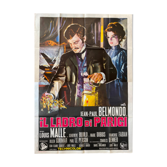 Affiche cinéma originale italienne "Le Voleur" Jean-Paul Belmondo 140x200cm 1967