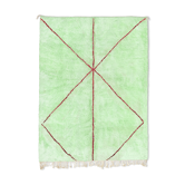 Tapis marocain moderne vert
