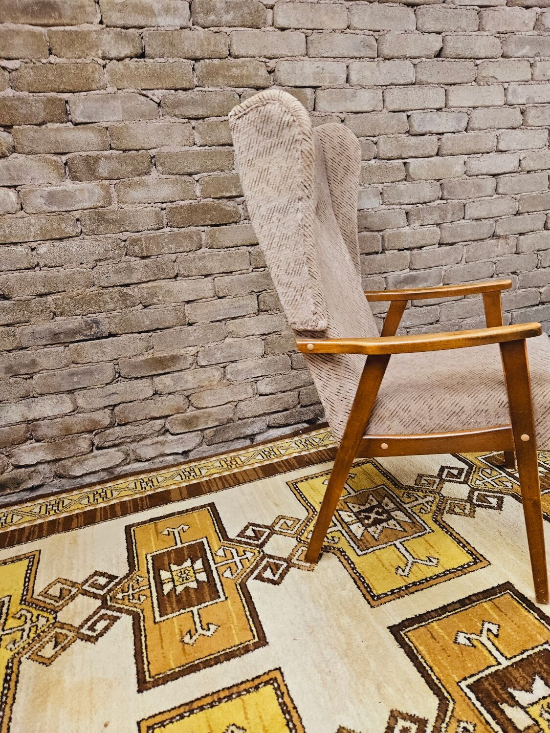 Vintage 1960s wingback chair