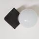 Pair of vintage opalin glass and plastic wall light  from the 1970s
