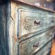 Antique commode with a patina in the Tuscan technique.