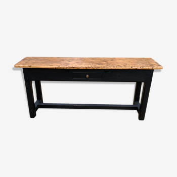 Ancienne console en bois noir