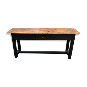 Ancienne console en bois noir